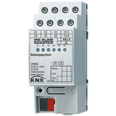 KNX Binary input, 6-gang-2116 REG