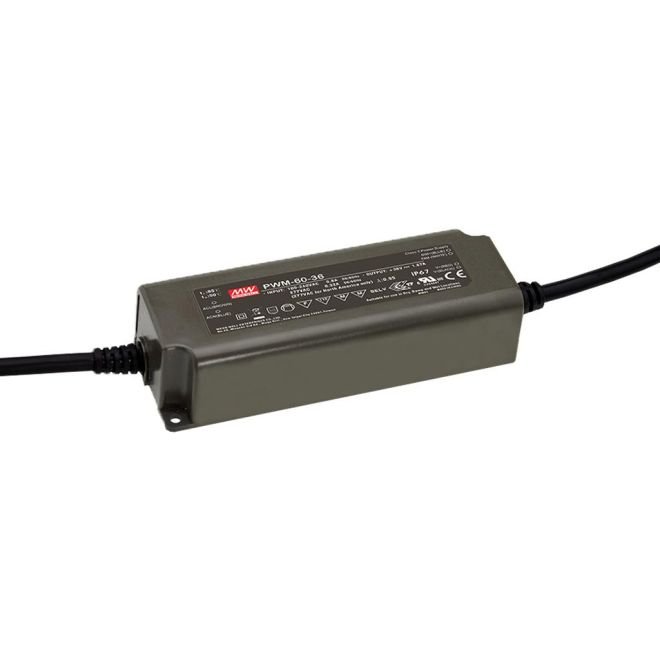 Constant Voltage Power Supply Mean Well PWM-60-12BLE IP67 230V to 12V 5A 60W with Casambi Dimming