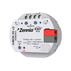 inBOX 20 v3. KNX multifunction actuator for flush mounting - 2 outputs 16A