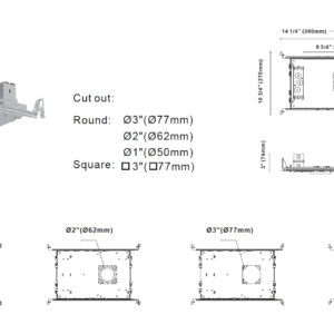 Non-IC Mounting Bracket For 3 to 1 Inch Downlights
