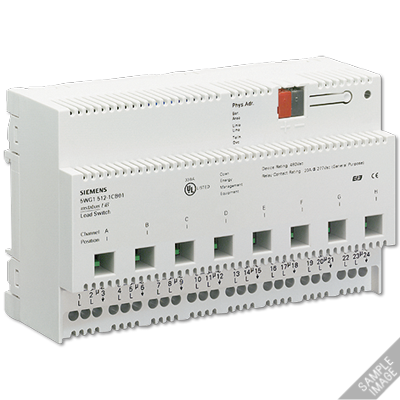 N 512C01 - KNX Load switch, 8 x AC 120 V / AC 277 V / AC 347 V‚ 20 A, C load (cUL listed)